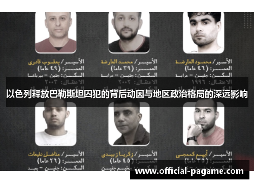 以色列释放巴勒斯坦囚犯的背后动因与地区政治格局的深远影响