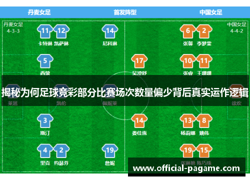 揭秘为何足球竞彩部分比赛场次数量偏少背后真实运作逻辑